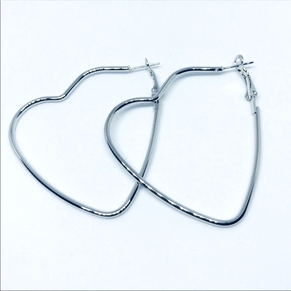 Heart Hoop Statement Style Big Streetwear Trendy Earrings Baddie Girlhood Core